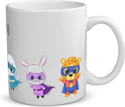 Akyol - dieren superhelden met eigen naam koffiemok - theemok - Superhelden - kinderen - leuke cadeau voor iemand die van houdt van superhelden - verjaardagscadeau - kado - gift - 350 ML inhoud