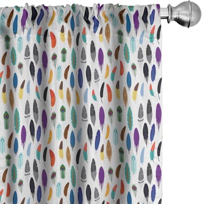 ABAKUHAUS veren gordijnen – geometrische patronen – 2-delige set 75x175 cm