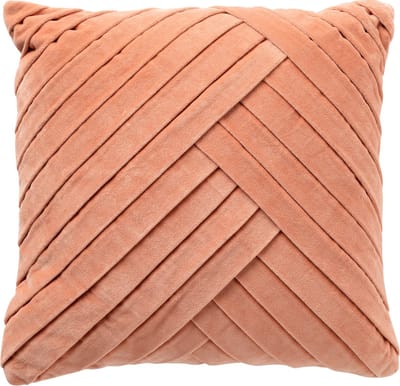 Dutch Decor GIDI - sierkussen 45x45 cm - velvet - effen kleur - Muted Clay - roze - Inclusief binnenkussen - Luxe kussens voor woonkamer & bank