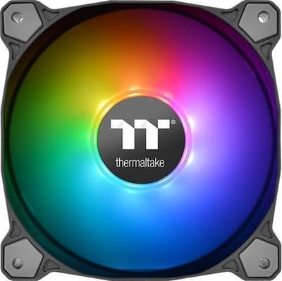 Thermaltake 3x Pure 12 ARGB Sync PC-ventilator Zwart, RGB (b x h x d) 120 x 120 x 25 mm Incl. LED-verlichting