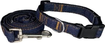 Hondenhalsband  JEROEN- Blauw / Oranje - Verstelbaar - 115 x 2 cm