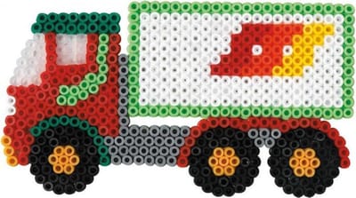 Hama midi VRACHTWAGEN / AUTO / TRUCK / VRACHTAUTO strijkkralen vormpje / figuur / grondplaat voor normale strijkparels (strijkkralenbordje / legbordje voertuig), creatief kralen cadeau!