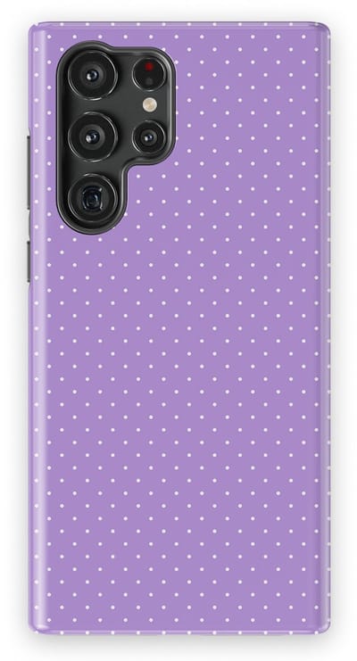 Micro Dots Tough Hoesje Samsung Galaxy S22 Ultra | Geschikt Voor Mag | Stippen Motief Backcover Samsung Galaxy S22 Ultra Mauve Dots