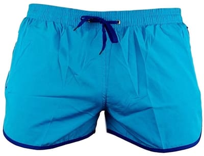Shortshort Zipp Aqua - Maat XXL - Zwemshort Heren Blauw - Meriu