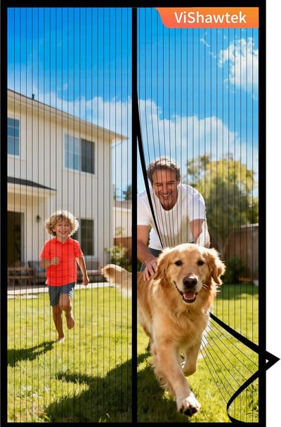 Thijox - Magnetisch Muggennet voor Deur en Raam, 65 x 200 cm, Vliegenbescherming voor Kinderen en Huisdieren, Eenvoudige Installatie, Houdt Insecten B
