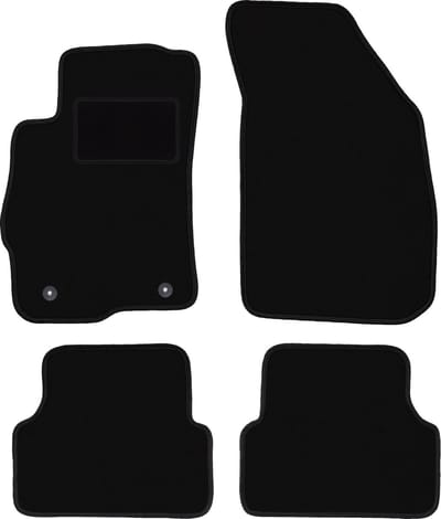 Zwarte veloursmatten voor: Chevrolet Aveo II T300 hatchback, sedan (2011-)