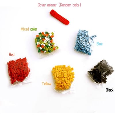 Doe-het-zelf Puzzels Speelgoed Kinderen Servies Grappige Vork Lepel Set Kinderen Bouwblokken Speelgoed Cartoon Staal Draagbare Opberg Puzzel white