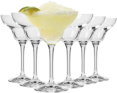 KROSNO | Margarita Cocktailglazen | Set van 6 - 270 ml | Loodvrij kristalglas | Mixology Collectie | Perfect voor Thuis, Restaurants en Feesten | Vaatwasser Bestendig