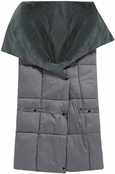 Verwarmde deken - Deken sjaal - Warm blijven - 3 warmte-instellingen - 135 x 110 cm - Grijs