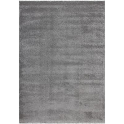 Muratap Velvet soft laagpolig effen vloerkleed fluweel zilver grijs- 120x170 cm