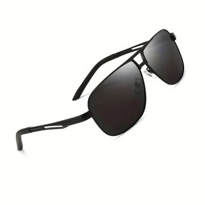 Bovista Polarizerende Zonnebril Voor Heren - Piloten Zonnenbrillen - Zonnenbril - Sun Glasses - Sunglasses - Techno Bril - Rave & Festival - Premium Quality - Zwart