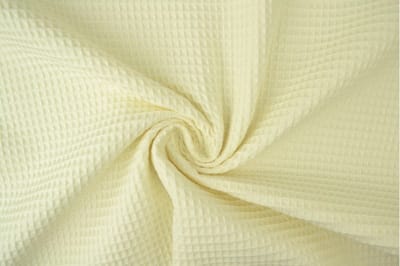 10 meter wafelstof - Gebroken wit - 150cm breed - Wafelkatoen