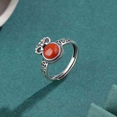 925 Sterling Zilver Zilver Creatief Ontwerp Retro Do Oude Munten Geldzak Ring Muntelement Openingsring voor mannen en vrouwen gray