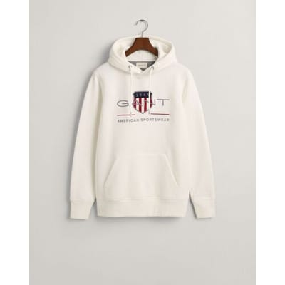 Gant Trui Archive Shield Embroidery Hoodie Eggshell / male