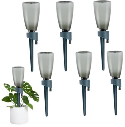 6 Stuks Planten Bewateringssysteem - Automatisch Druppelirrigatie Kit met 6 Flessen van 500ml - Met Regelbare Kleppen - Voor Binnen en Buiten Planten