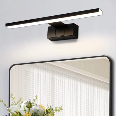 NETTLIFE LED Spiegellamp - zwart - badkamerlamp - L 30CM - neutraal wit 4000K - 6W Badkamerverlichting - IP44 wandlamp - modern Spiegelverlichting - voor kelder | keuken | badkamermeubel