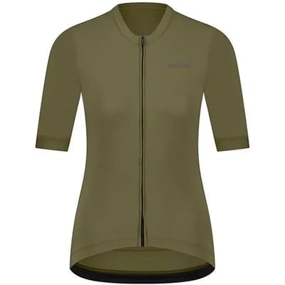Shimano Futuro Korte Mouw Wielertrui Groen L Vrouw