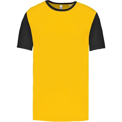 SportSportshirt Kind 10/12 years (10/12 ans) Proact Ronde hals Korte mouw Sporty Yellow / Black 100% Polyester
