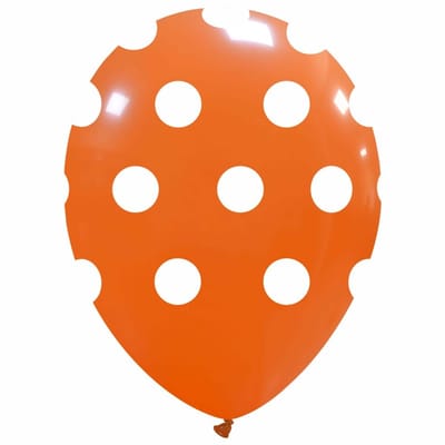 Oranje Polka dots Ballonnen, 6 stuks, 30 cm