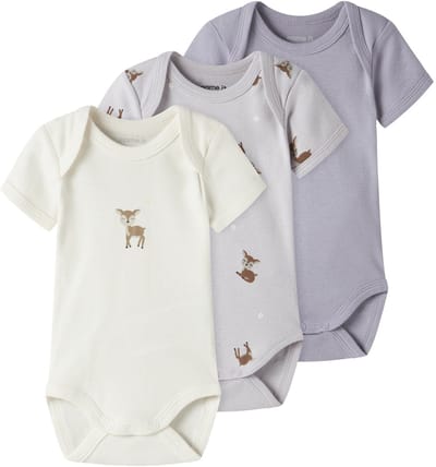 NAME IT - NBFBODY 3P SS LILAC MARBLE DEER NOOS - Baby - Bodies
