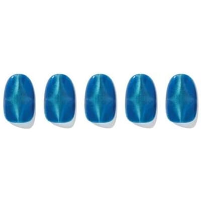 Edgeu, Perfect Gel Nail Wraps, Aimant Trou Bleu ENA 444, Lot de 19