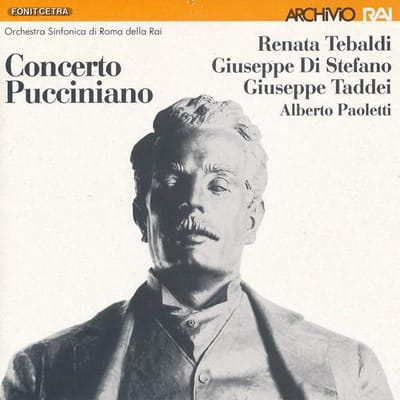 CD RENATA TEBALDI, GIUSEPPE DI STEFANO - Concerto Pucciniano (Tebaldi-Di Ste CDC8 Fonit Cetra 1986 Duitsland Soul/Funk Gebruikt white