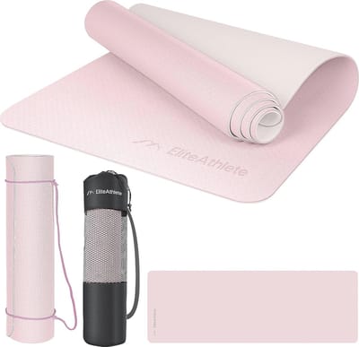 Antislip Yogamat en Fitnessmat - Gevoerd 183x61x0,6 cm met Draagtas