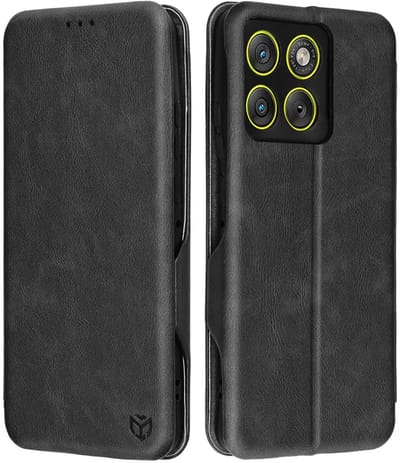 Hoesje geschikt voor Motorola Edge 70 - Techsuit Safe+ Book Wallet Case - Zwart