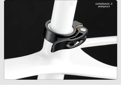 Zadelpenklem Racefiets - Zadelklem Fiets - Fiets Zadel Verstellen - Snelsluiting Aluminium - 349 mm - Zwart