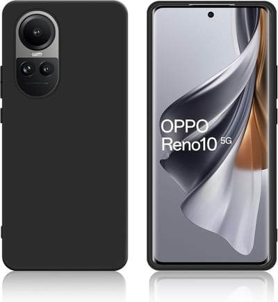 Casemania Hoesje Geschikt voor Oppo Reno 10 & Oppo Reno 10 Pro Zwart - Siliconen Back Cover