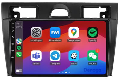CarPlay autoradio geschikt voor Ford Fiesta | 2006 t/m 2008 | Android 13 | Draadloos Apple CarPlay & Android Auto | 2GB + 32GB | QuadCore processor | Denago DNG-A14 | 2025 model | 2006 2007 2008 | Bluetooth & Wifi
