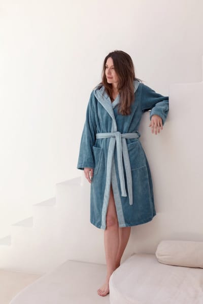 Casilin - Badjas in 2 kleuren -Teddy voor Dames en Heren - Maat XS - Voor Volwassen - Met kap - Met capuchon - Badstof, Fleece, Katoen - Absorberend - Groen