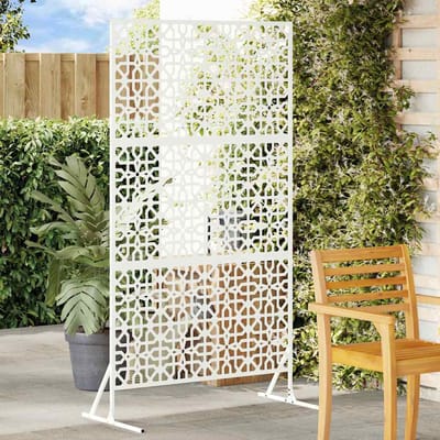 vidaXL - Privacyscherm - 100 - x - 50 - x - 180 - cm - Staal - Wit