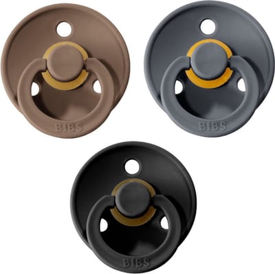 Bibs fopspeen - maat 3 - 18-24 maanden - 3 stuks - dark oak - cloud - black