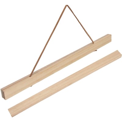 Suspension d'affiche en bois DIY Cadre magnétique à suspendre pour impressions d'art Toile Photos Images Œuvre d'art 30x2.1CM beige