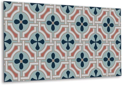 Tulup PVC Wandpaneel - Bloemenpatroon Vinyl Wandpaneel - 100 cm x 50 cm - Veelkleurig PVC Wandpaneel - 1 stuk - Vinyl Wandpaneel - Mozaïek Wandbekleding - Wandbekleding Vinyl - Plaktegels Keuken en Badkamer