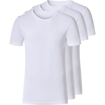 ESMARA MEN Set van 3 heren T-shirts (Ronde hals, wit, S)