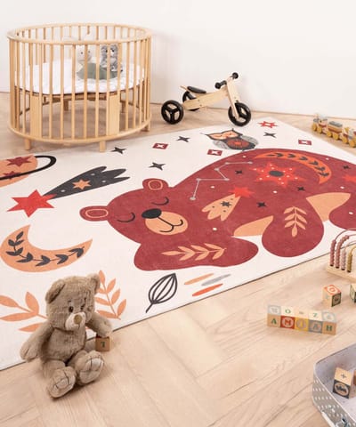 Kindervloerkleed beer - Happy Dreams Multicolor 115x170 cm