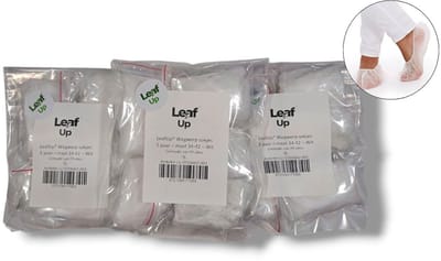 LeafUp® Wegwerp Sokjes - Disposable Footies - Kousenvoetjes - wegwerpsokjes - Wit - 5 paar apart verpakt - maat 34-42 (B4)