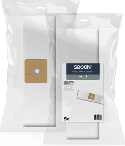 SQOON® Stofzuigerzakken Geschikt voor Ghibli AS6 - 5 Stuks