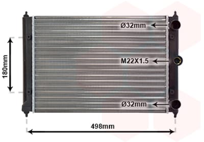 Van Wezel - RADIATOR VOOR VW POLO COUPE II 1981-1994 867121253K