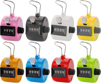 Mechanische Handmatige Teller - 4-cijferige Scoreteller voor Sport en Activiteiten - 12 Stuks