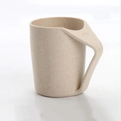 Onbreekbare Tarwestro Waterkoker Set met 4 Kleuren Bekers voor Kinderen Kinderen Volwassenen Lichtgewicht Natuurlijk Herbruikbaar Drinkbekers 301-400ml beige