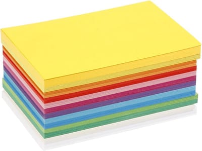 Lentekarton, A6, vel 105x148 mm, 180 gr, diverse kleuren, 300 div vellen | Knutselkarton