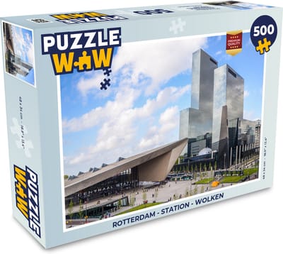 Puzzel Rotterdam - Station - Wolken - Legpuzzel - Puzzel 500 stukjes