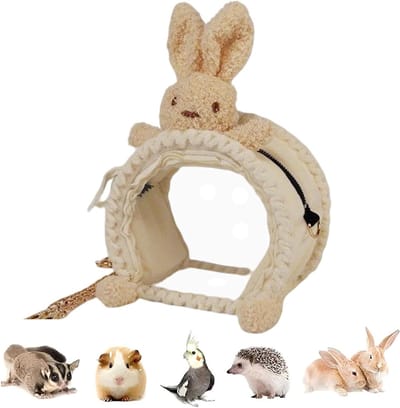 Kleine Dieren Tas - Transport Koffer - Veilig Vervoer - Helder Zicht Raam - 15x13x8 cm - Konijntje