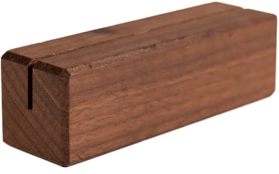 10cm - Houten Houder / Standaard / Menukaarthouder - Type: Smal-Walnoot Donker