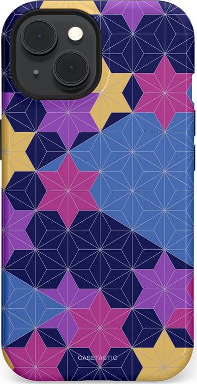 Casetastic Hoesje Geschikt voor Apple iPhone 15 Magsafe - Stijlvolle Beschermende Duo-layer Case - Sterrenlijn