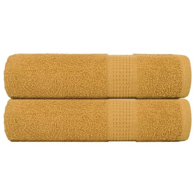 vidaXL - Handdoeken - FROGN - 2 - st - 50x100 - cm - 360 - g/m² - goud