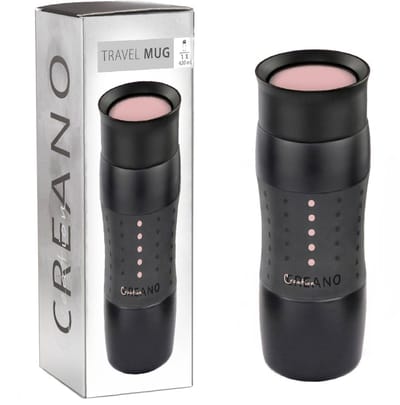 Creano Design Travel Mug 420ml, Coffee to Go beker, thermobeker, isoleerbeker, houdt 4u warm / 7u koud, 100% lekvrij & morsbestendig, 360°-drinkopening | Roze